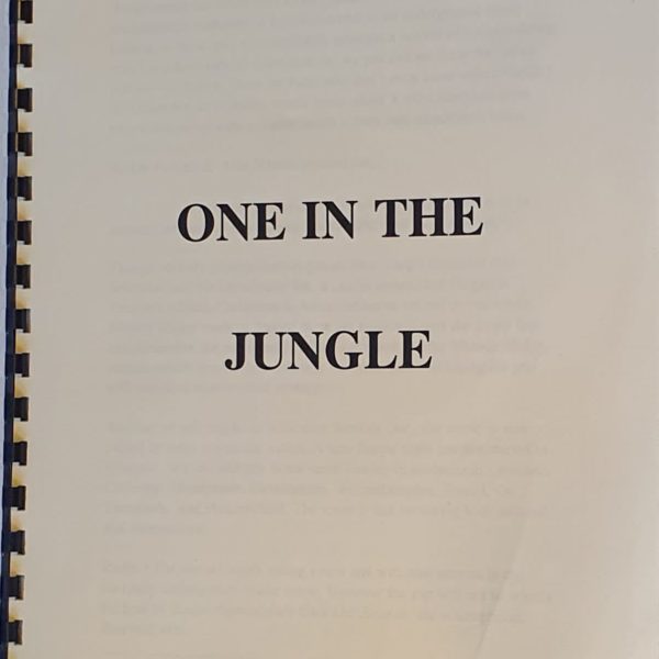Cover of the One in The Jungle Manuscript